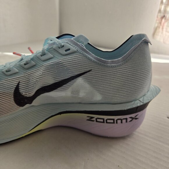 Nike VaporFly 4 Women’s Racing Sneakers – White/Blue – Size 10 - Picture 4 of 11